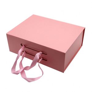 2026 Rc New Wholesale Luxury Flip Top Magnetic Clothing Packaging China Foldable Luxury Jewelry Perfume Gift Box Ribbon - Product Image 1