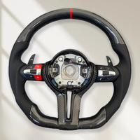 Volant sport en cuir et fibre de carbone à 3 branches, compatible avec les séries 3/5, modèles F30 F32 F10 F01 F11 F06 F13 F01 E60 E90 M3 M4