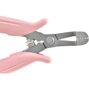 Pince à extensions capillaires professionnelle Obexa en acier inoxydable rose 50,8 cm pour micro-anneaux, fusion et retrait, avec poignée ergonomique antidérapante - Product Image 2