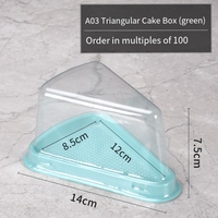 Boîte à gâteaux transparente triangulaire Mousse Pâtisserie Boîte d'emballage alimentaire Boîte à gâteaux à mille couches