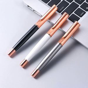 High Quality Metal Solid <b>Roller</b> Pen Ladies Antique Combine Color-Rose Golden Cap With Custom Logo for Office - Product Image 2