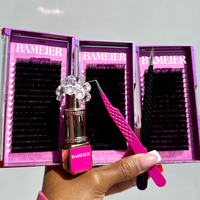 Extensiones de Pestañas Cashmere Mate Oscuro .03 CC, Fibra Tecnológica Personalizable, 6-17 mm, Extensiones de Pestañas de Alta Gama