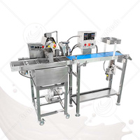 Enrobeuse à chocolat automatique haute performance, petite machine commerciale pour enrober le chocolat destinée aux boulangeries