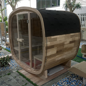 Modern Design 4 Person Finnish <strong>wood</strong> Sauna Large Outdoor Cube Sauna Traditional Steam Wooden Cabin With Electric Stove For Villa - Product Image 6