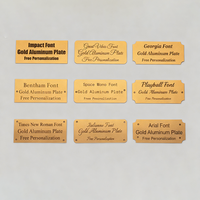 Plaque en laiton doré personnalisée avec logo, idéale pour cadeaux d'affaires, trophées et accessoires de récompense – Vente en gros à prix avantageux