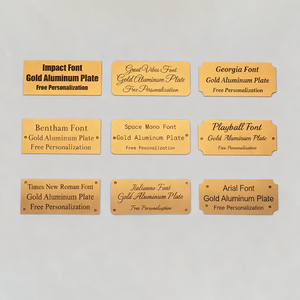 لوحات معدنية نحاسية ذهبية راقية بالجملة بشعار مخصص، هدايا تجارية، إكسسوارات للجوائز والكؤوس - Product Image 2