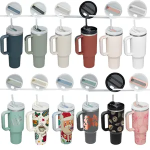 40 oz 블랙 도금 텀블러 뚜껑과 빨대 진공 절연 여행 머그잔 2.0 40 oz 블랙 아래 텀블러 레이저 조각 - Product Image 6