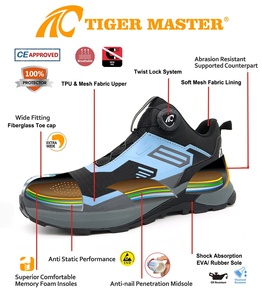 Nuove <span class=keywords><strong>Scarpe</strong></span> <span class=keywords><strong>Antinfortunistiche</strong></span> da Uomo 2025 Sportive da Trekking, Leggere ed Eleganti con Chiusura a Rotazione, Suola Antiscivolo, Puntale in Fibra di Vetro e Lamina Antiperforazione - Product Image 6