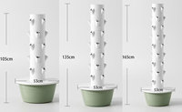 Système de jardinage hydroponique vertical mobile et personnalisable de grande taille pour serre et usage intérieur, avec construction facile