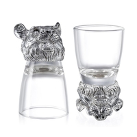 RORO décor à la maison luxe animal léopard chat verre ensemble bière vin conteneur tir minuscule verre festival décorations pour cadeau d'affaires
