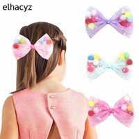 Accessoires pour cheveux DIY, barrette à cheveux classique faite à la main, nœud fantaisie de 4,5 pouces avec rembourrage en laine pour filles