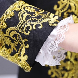 Vestido elegante para niños, traje de esmoquin, chaqueta, camisa, pantalones, cuello, flor, Carnaval, Cosplay, vestido de corte, regalo de Navidad para niños, Spandex - Product Image 6