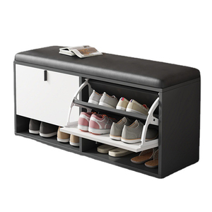 Meuble d'entrée de salon tiroir rotatif étagère de <span class=keywords><strong>rangement</strong></span> pour <span class=keywords><strong>chaussures</strong></span> armoire Sapateira Zapatero <span class=keywords><strong>banc</strong></span> à <span class=keywords><strong>chaussures</strong></span> en bois avec coussin de siège - Product Image 1