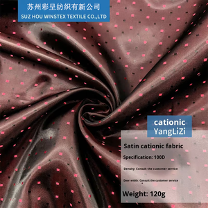 Doublure en <span class=keywords><strong>jacquard</strong></span> tricoté, tissu cationique satiné, veste en polyester, petit <span class=keywords><strong>jacquard</strong></span>, doublure en soie Shu Mei, résistant à l'abrasion - Product Image 6