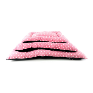 Set di 3 Tappetini per Cani in Velluto di Cotone Jacquard con Puntini Rosa - Product Image 2