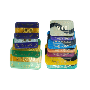 Kaile <span class=keywords><strong>Chip</strong></span> Poker Acrylic Nhà Máy <span class=keywords><strong>Chip</strong></span> Chống Giả Uv Hình Chữ Nhật 68Mm 82Mm 94Mm Với Giá Trị Cho Trò Chơi Đánh Bạc Sòng Bạc Royale - Product Image 2