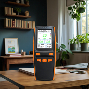 Hot xách tay CO2 PM2.5 TVOC chất lượng không khí màn hình cầm tay ndir cảm biến ABS có thể sạc lại formaldehyde với dữ liệu xuất khẩu tải về - Product Image 6
