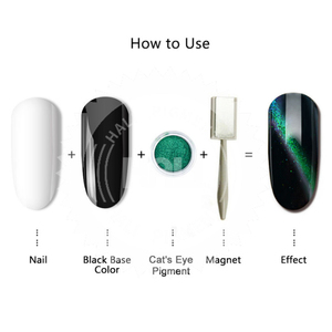 Hali 1kg Gel de Uñas Efecto Ojo de Gato, Laca en Polvo Magnética para Arte de Uñas 3D, Gel Magnético LED UV Removible Semipermanente - Product Image 4