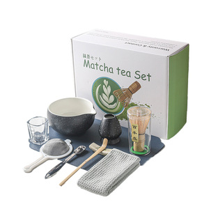 ชุดน้ำชามัทฉะลายจุด10ชิ้นแบรนด์หยกลายจุดเป็นมิตรต่อสิ่งแวดล้อมสไตล์ญี่ปุ่นเคลือบเส้นขอบ200มล. - Product Image 5