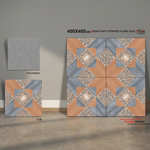 กระเบื้องปูพื้นวิลล่าสโตน ขนาด 400x400 มม. หนา 9 มม. เกรดพรีเมียม เคลือบดิจิตอล ป้องกันลื่น สำหรับพื้นที่จอดรถ ลายเรียบแบบชนบท สำหรับปูพื้นภายนอก - Product Image 5