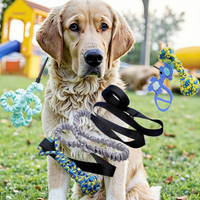 Jouets de corde de tir à la corde pour chien d'intérieur et d'extérieur jouets à mâcher interactifs multifonctionnels élastiques tirant la balle de corde