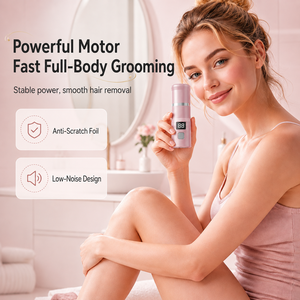 Portable Electric Shaver with LCD Display Washable Head <b>Wet</b> and Dry <b>Beard</b> Razor Rechargeable <b>Trimmer</b> for Home Use - Product Image 2