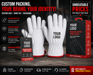 Premium Cowhide Leather Work <b>Gloves</b> Safety <b>Driver</b> <b>Gloves</b> Custom Logo Industrial Construction Protective <b>Gloves</b> Manufacturer OEM - Product Image 5