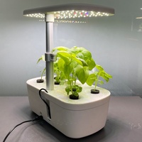 Système de culture hydroponique intelligent d'intérieur avec lumière LED de croissance, kit de germination d'herbes aromatiques pour la maison, petit pot hydroponique avec pompe à eau