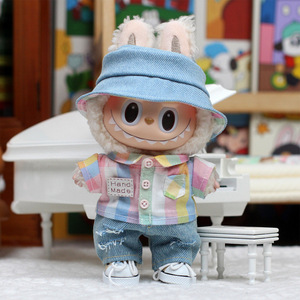 Labubu <b>Doll</b> Clothes Cola Flower Two Piece Set Korean Style <b>Large</b> Size Plush Accessory For 8 13 Years Unisex - Product Image 4