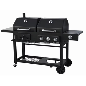 Black Gas &amp; Charcoal Combo Grill, Deluxe, Heavy Duty <strong>BBQ</strong>, Outdoor Cooking, Backyard <strong>BBQ</strong> - Product Image 1