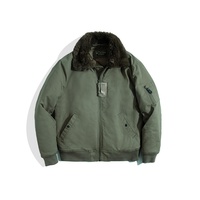 Veste d'hiver Madden Workwear, style rétro américain B15, col en fourrure de mouton épaissi, 100% coton, style bomber.