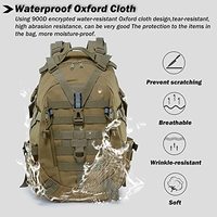 Zaino da Trekking Impermeabile di Alta Qualità, Grande Capacità 25L, in Tessuto Oxford 900D, Mimetico, per Uomo, Campeggio e Viaggi