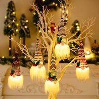 Lot de Gnomes Lumineux de Noël en Gros – Ornements en Peluche Éclairés à Suspendre pour Décoration de Sapin de Noël, Pendentifs Elfes pour Cadeau du Nouvel An