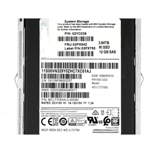 01LJ046 044 02PX542 Nuevo Disco de Estado Sólido Original de 3.84TB <span class=keywords><strong>IBX</strong></span> 12GB SAS SFF V5100/V5000E Enterprise SSD - Product Image 3