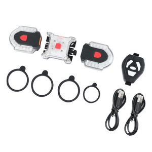 <b>Bicycle</b> Rear <b>Light</b> USB Rechargeable IPX6 Waterproof LED Cycling <b>Light</b> 4 Modes Plastic Body - Product Image 2
