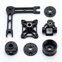 Pièces mécaniques UAV usinées CNC sur mesure en aluminium 7075 pour cadre de drone de précision, support de moteur, anodisé noir