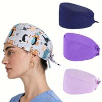 Gorros Quirúrgicos Ajustables Unisex, Gorro de Enfermera con Logotipo Personalizado, Gorro de Trabajo Suave y Cómodo con Botones, Gorro Quirúrgico para Hospital