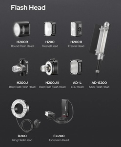 Flash de Estudio <span class=keywords><strong>Godox</strong></span> <span class=keywords><strong>AD200pro</strong></span> II 2.4G TTL, Flash de Bolsillo para Fotografía en Exteriores con Batería de Litio de 2900 mAh, 1/8000 HSS - Product Image 2