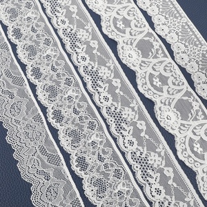 Accessoires en dentelle élastique brodée ajourée pour robe, lingerie, garniture en dentelle de maille blanche personnalisable - Product Image 6