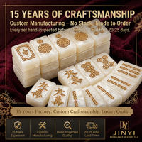 Luxuriöses Weißes Perlen-Mahjong-Set 160 Stück Acrylharz-Steine Perlmutt Anpassbar Tragbar Familien-Party-Geschenk