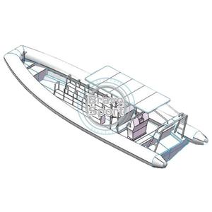 Embarcación semirrígida de aluminio de alta velocidad CE de 26 pies, RIB 860 Orca Hypalon, <span class=keywords><strong>Barca</strong></span> 860 - Product Image 6