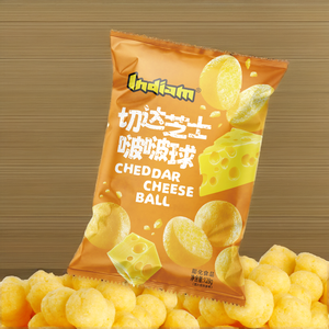 Precio al por Mayor de Snacks INDIAM Pop Ball con Sabor a Queso Cheddar, Sin Gluten, Sin OMG, Integral, Sin Grasas Trans - Product Image 2