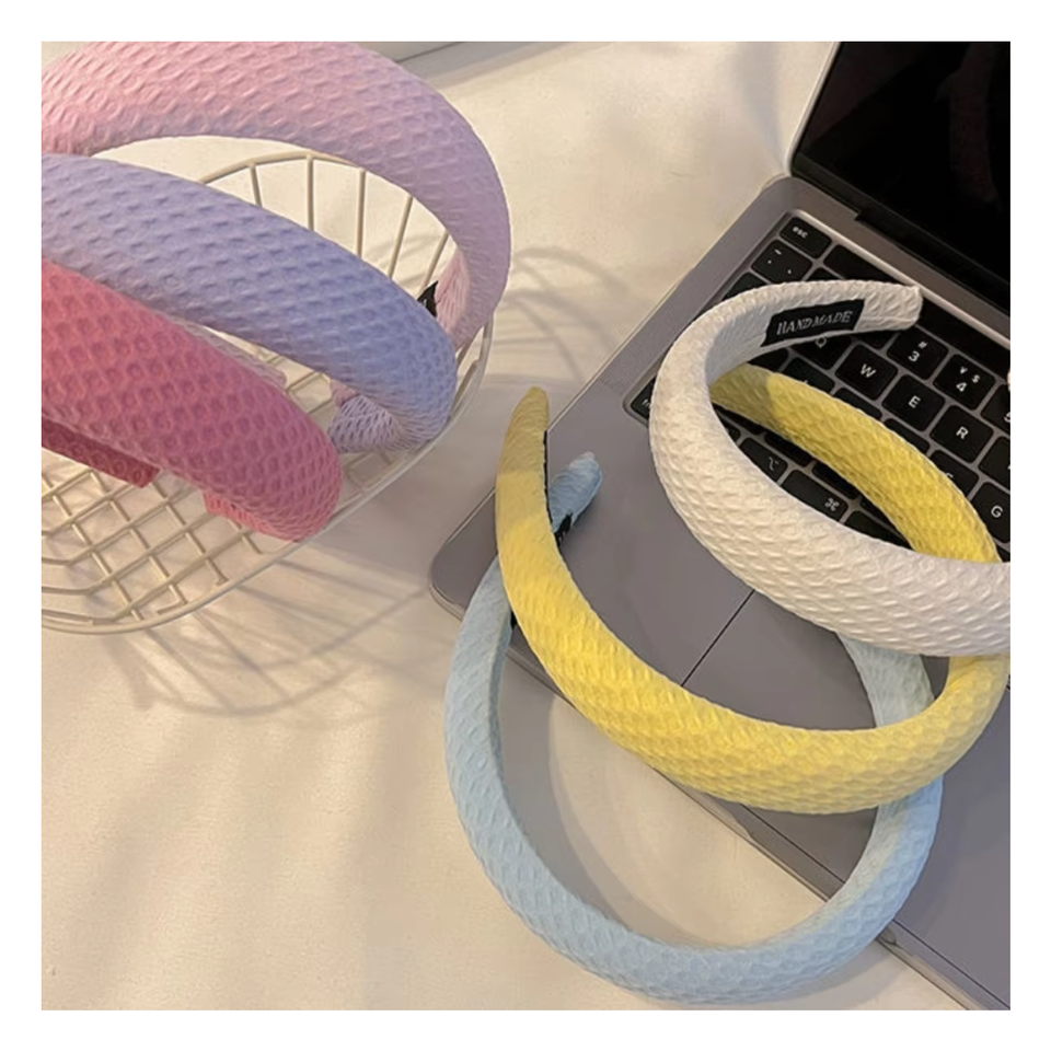 Jiamu Korean Ins Style Candy Color Sponge Headband For Women Fashion Simple Sweet Head Band Factory In Stock
