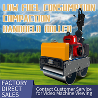 Rouleau compresseur vibrant à double tambour thermique autotracté puissant 820 kg Honda GX390 pour trottoirs et chaussées – Approvisionnement direct usine