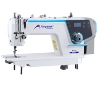 Machine à coudre plate informatisée à grande vitesse AS-EA1 à une aiguille avec moteur intégré pour l'industrie du vêtement