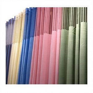 Vlamvertragend brandwerend medisch ziekenhuisbed scheidingsgordijn holle mesh gespleten gestreept raamgaas jacquard stof - Product Image 1