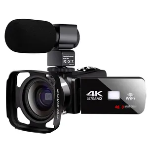 レンズフード付きナイトビジョン4Kビデオカメラハンディカムカムコーダー工場卸売