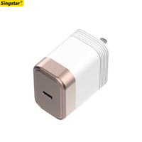 Chargeur mural rapide pour téléphone portable, couleur blanche, 30W, type C US, port unique, charge rapide 3.0, chargeurs pour téléphone portable