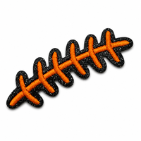 Patchs de football en gros, broderie 3D gonflée, thermocollants, à paillettes, pour vêtements, chapeaux et sacs, thème universitaire américain