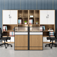 Nouvel ensemble de bureau et chaise de style moderne minimaliste en forme de barre avec rangement bibliothèque pour les postes de personnel et les cloisons RH